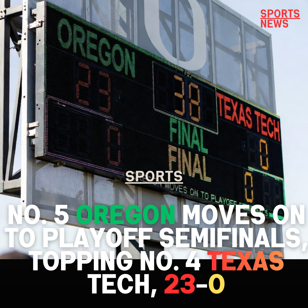 Oregon defeats Texas Tech, 23-0